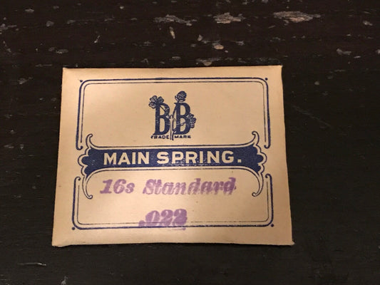Bogle Brothers Mainspring for New York Standard 16s No. 3196 - Steel
