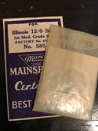 Marco Mainspring #585 for Illinois 12/0s Factory No. 47377 - Steel