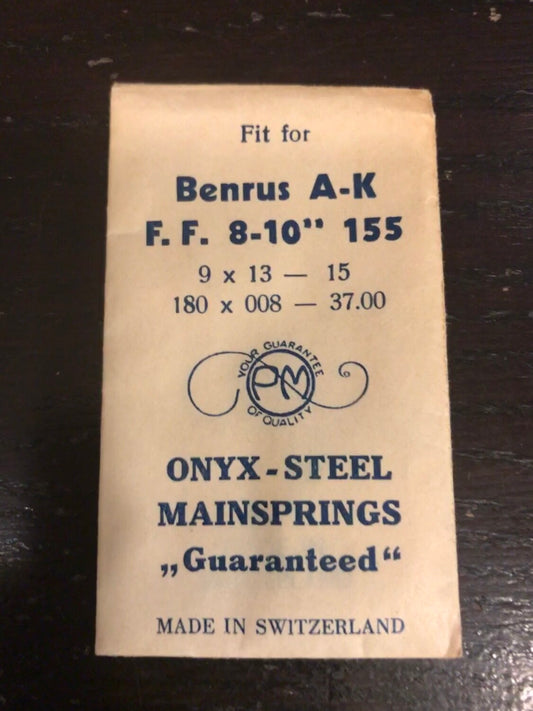PM Mainspring for Font 155 & Benrus AK - Steel