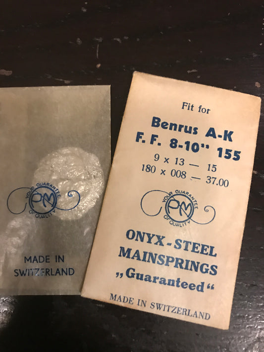 PM Mainspring for Font 155 & Benrus AK - Steel