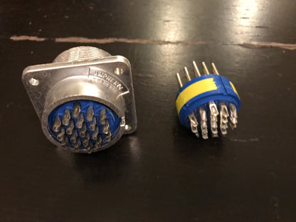 Amphenol 19 PIN 22-14S & 22-14PR Pair 97 Series 5015 circular connectors