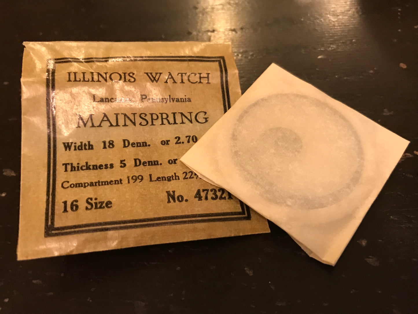 Illinois Factory Mainspring #47321 for 16s movements - Steel