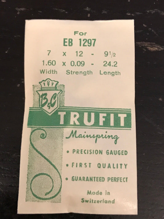 Trufit Mainspring for Bettlach caliber 1297 - Steel