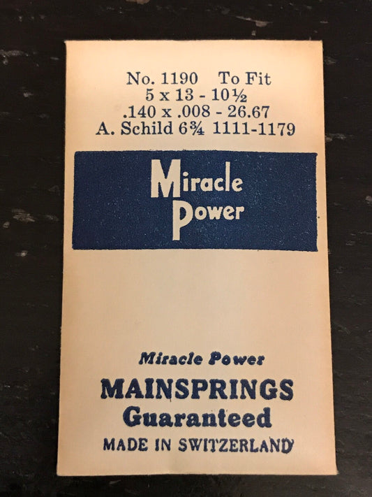 Miracle Power Mainspring for 6¾ ligne A. Schild calibers 1111 - 1179 - Steel