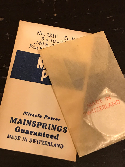 Miracle Power Mainspring for 8¾ x 12 ligne ETA caliber 717 - 725 - Steel