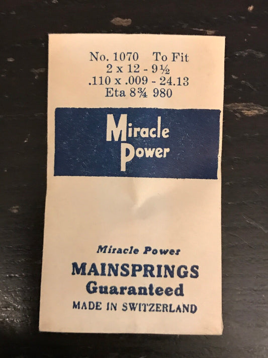 Miracle Power Mainspring for 8¾ ligne ETA caliber 980 - Steel