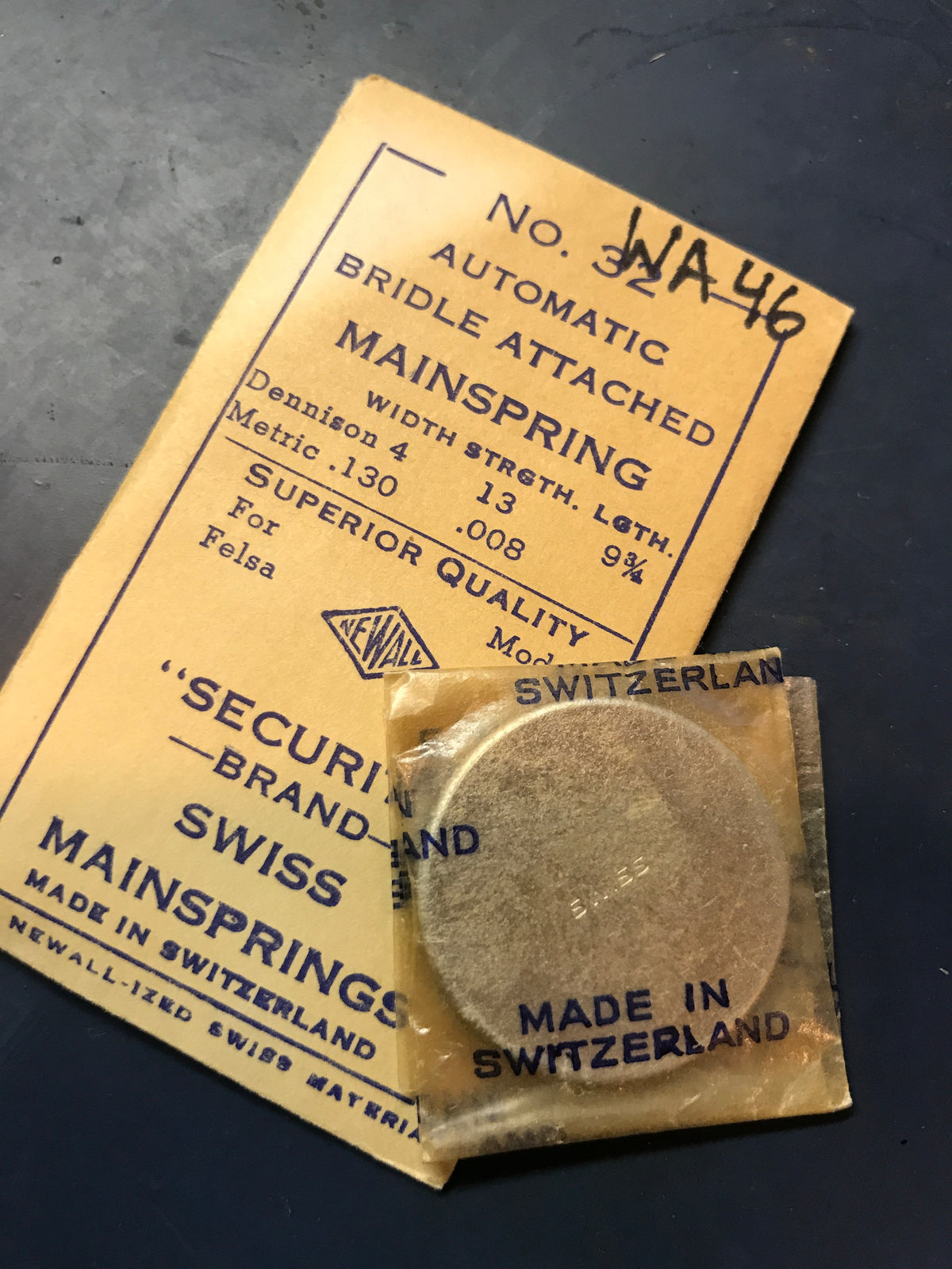 NEWALL Security Mainspring #32 for Felsa caliber 700 & 705 - Steel