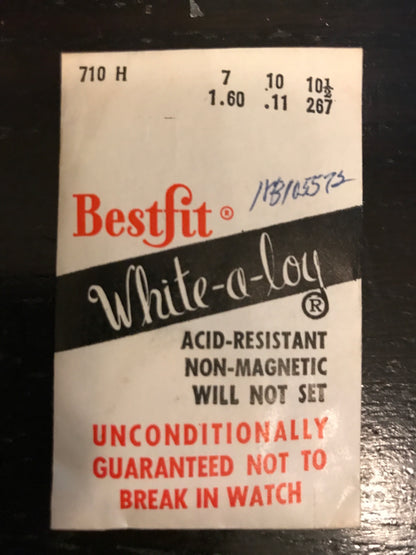 BESTFIT Mainspring 710H for Peseux 40, Westfield 10AZ, 10WZ, 10ZC - Alloy