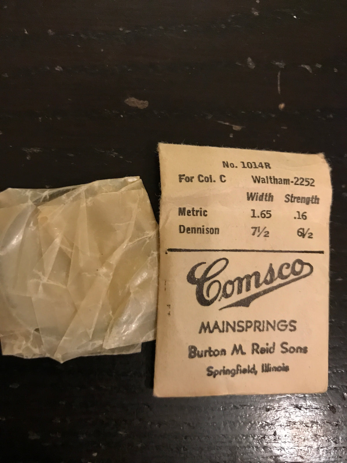 Comsco Mainspring #1014R for Waltham Colonial C Factory No. 2252 - Steel