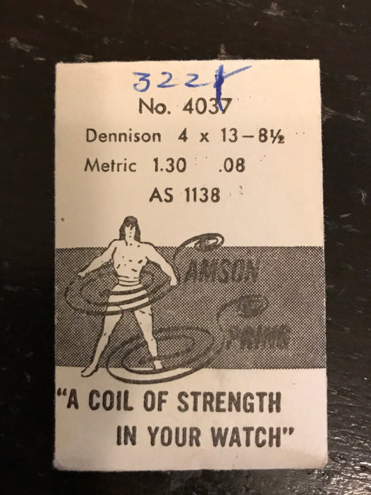 Samson Mainspring No. 4037 for AS 1138 - Steel