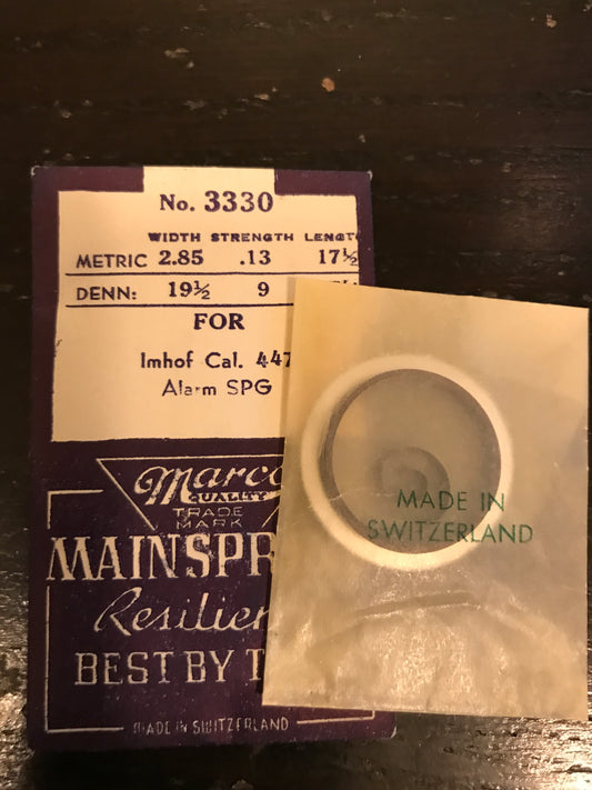 Marco ALARM Mainspring #3330 for Imhof caliber 447 Travel Clock - Steel