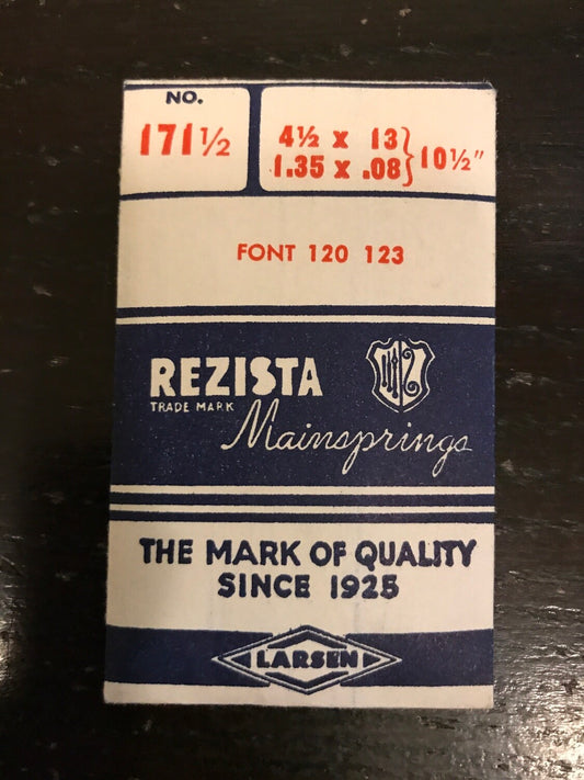 Rezista Mainspring No. 171½ for Font caliber 120, 123 - Steel