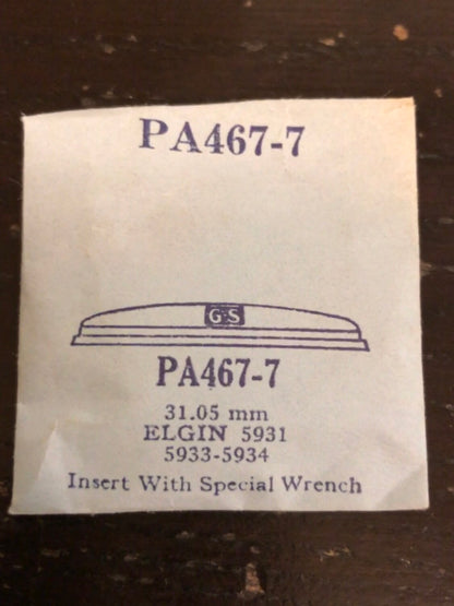 GS PA467-7 Watch Crystal 32.05mm for Elgin case #5931, 5933, 5934 - New