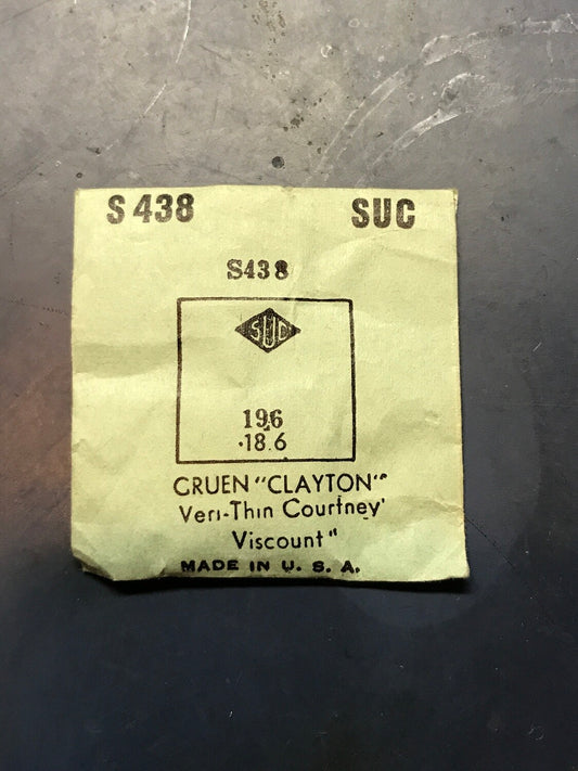 SUC Flat Crystal S 438 for GRUEN Clayton, Courtney, Viscount - 19.6 x 18.6mm - New