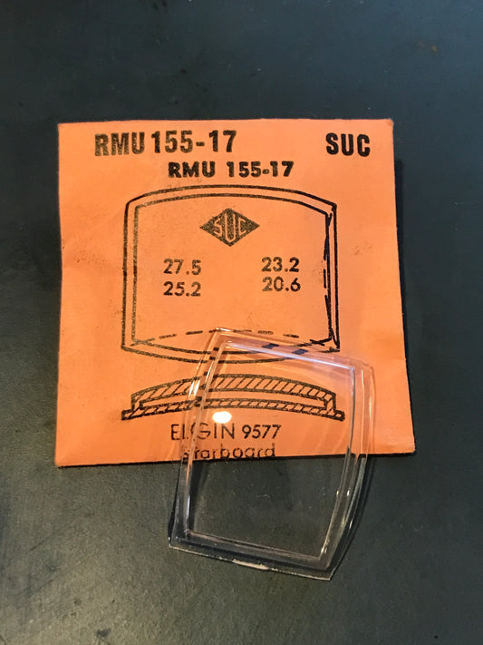 SUC Rocket Crystal RMU 155-17 for ELGIN Starboard case #9577 - 23.2 x 20.6mm - New