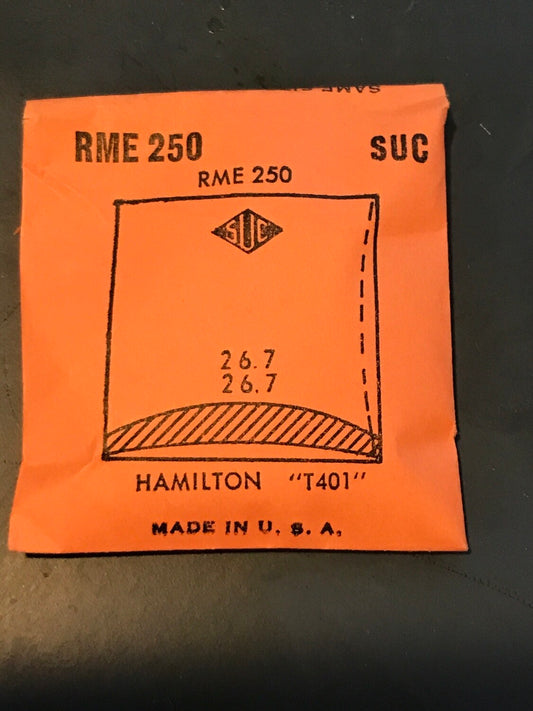 SUC Rocket Crystal RME 250 for HAMILTON "T401" - 26.7 x 26.7mm - New