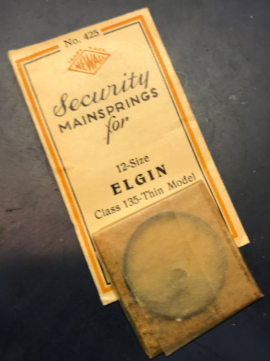 Newall Security Mainspring #425 for 12s Elgin #2874 - Steel