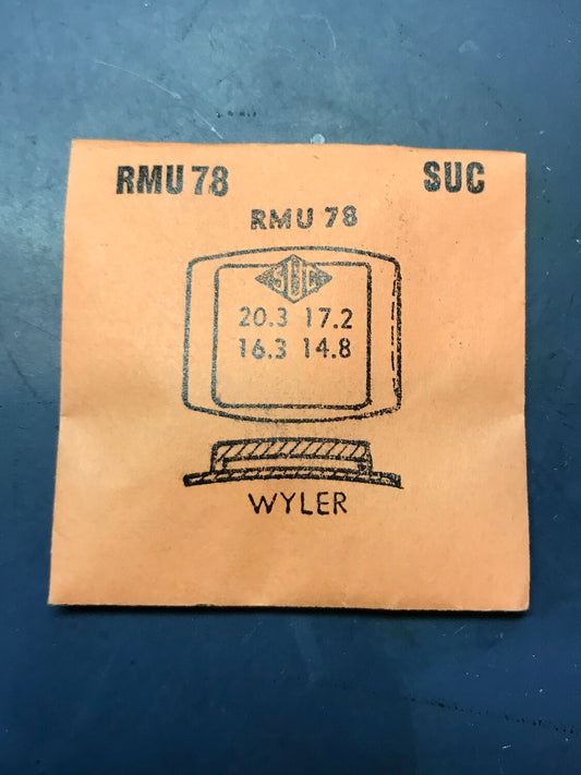 SUC Rocket Crystal RMU 78 for WYLER - 17.2 x 14.8mm - New