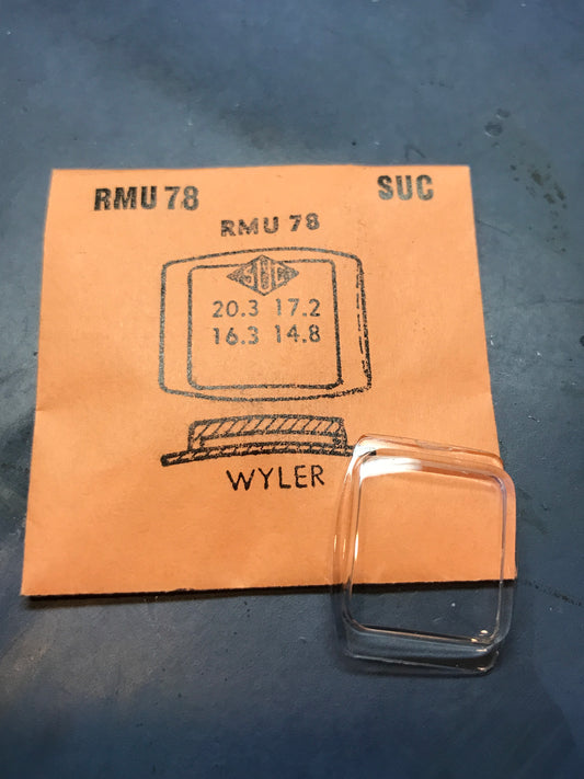 SUC Rocket Crystal RMU 78 for WYLER - 17.2 x 14.8mm - New