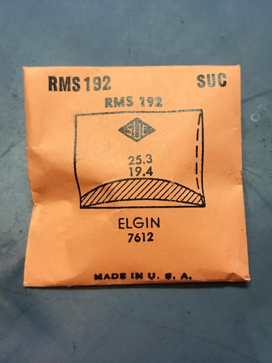 SUC Rocket Crystal RMS 192 for ELGIN case #7612 - 25.3 x 19.4mm - New