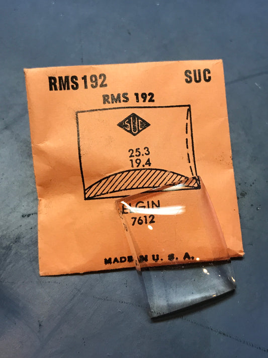 SUC Rocket Crystal RMS 192 for ELGIN case #7612 - 25.3 x 19.4mm - New