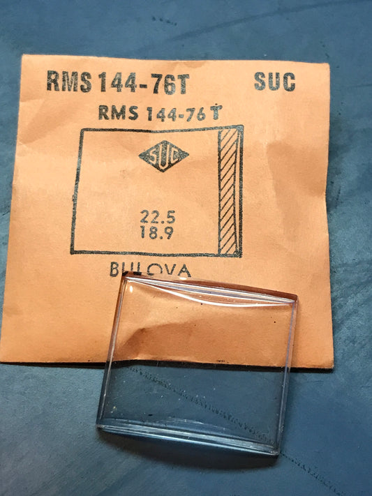 SUC Rocket Crystal RMS 144-76T for BULOVA - 22.5 x 18.9mm - New