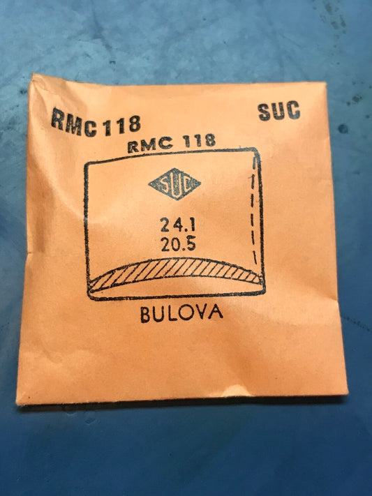 SUC Rocket Crystal RMC 118 for BULOVA - 24.1 x 20.5mm - New