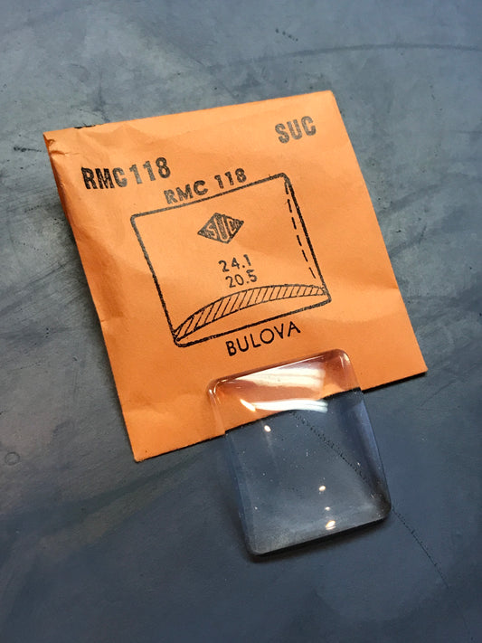 SUC Rocket Crystal RMC 118 for BULOVA - 24.1 x 20.5mm - New