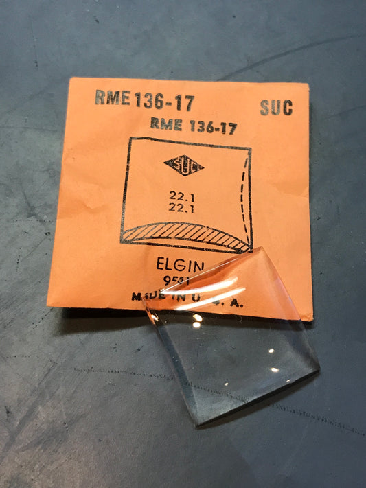 SUC Rocket Crystal RME 136-17 for ELGIN case #9501 - 22.1 x 22.1mm - New