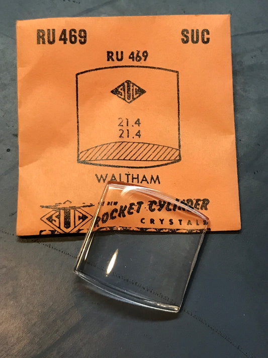 SUC Rocket Crystal RU 469 for WALTHAM - 21.4 x 21.4mm - New