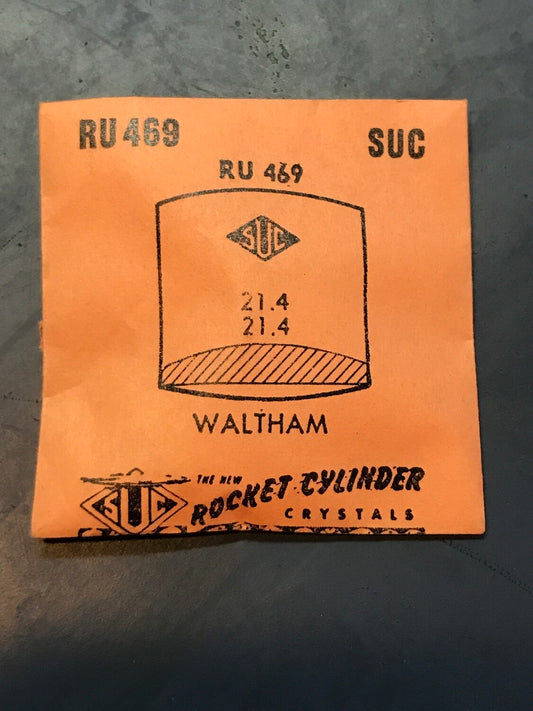 SUC Rocket Crystal RU 469 for WALTHAM - 21.4 x 21.4mm - New