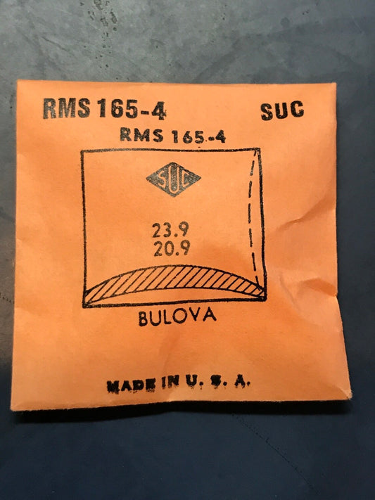 SUC Rocket Crystal RMS 165-4 for BULOVA - 23.9 x 20.9mm - New
