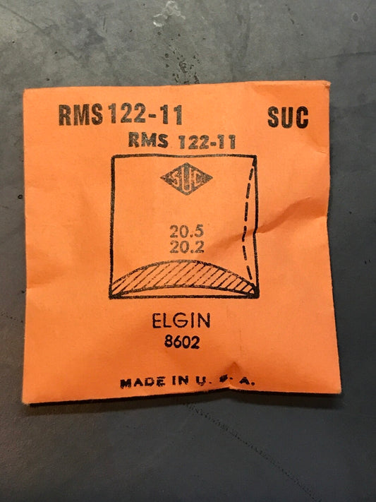 SUC Rocket Crystal RMS 122-11 for ELGIN case #8602 - 20.5 x 20.2mm - New