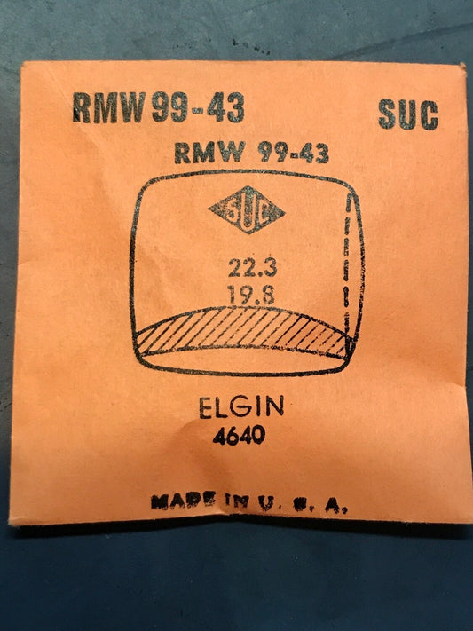 SUC Rocket Crystal RMW 99-43 for ELGIN case #4640 - 22.3 x 19.8mm - New