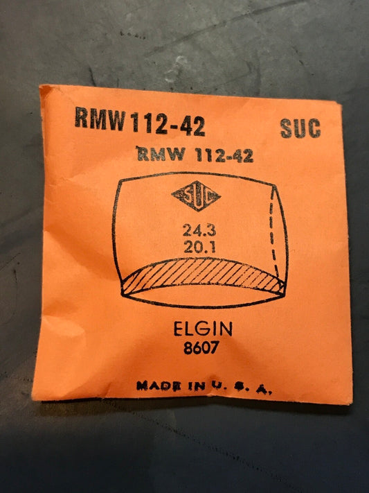 SUC Rocket Crystal RMW 112-42 for ELGIN case #8607 - 24.3 x 20.1mm - New