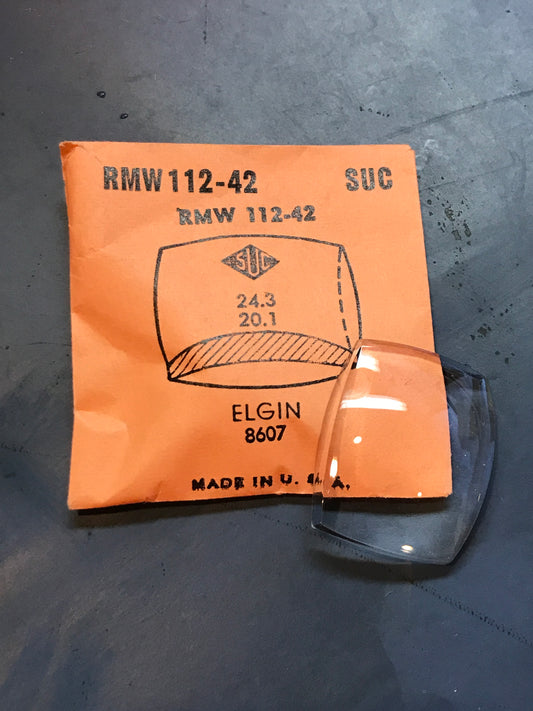 SUC Rocket Crystal RMW 112-42 for ELGIN case #8607 - 24.3 x 20.1mm - New