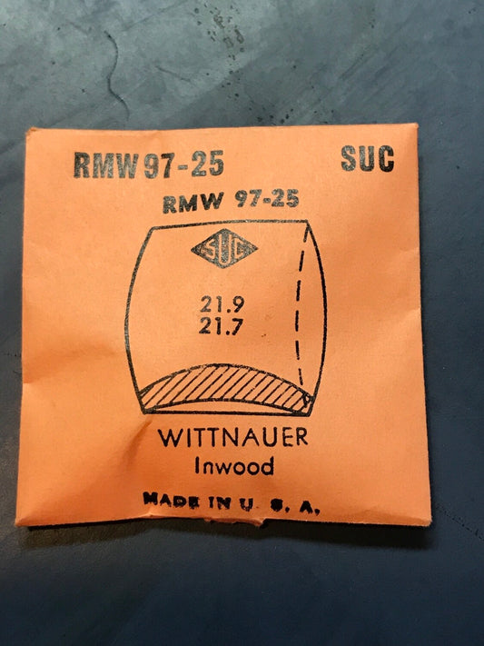 SUC Rocket Crystal RMW 97-25 for WITTNAUER Inwood - 21.9 x 21.7mm - New