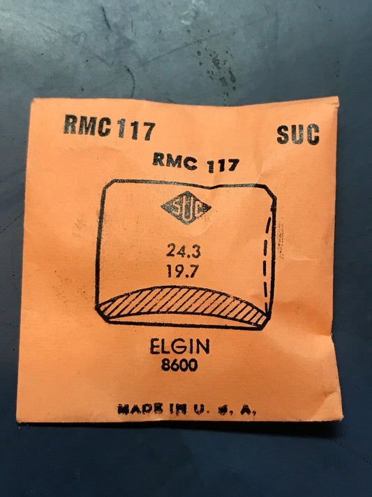 SUC Rocket Crystal RMC 117 for ELGIN case #8600 - 24.3 x 19.7mm - New