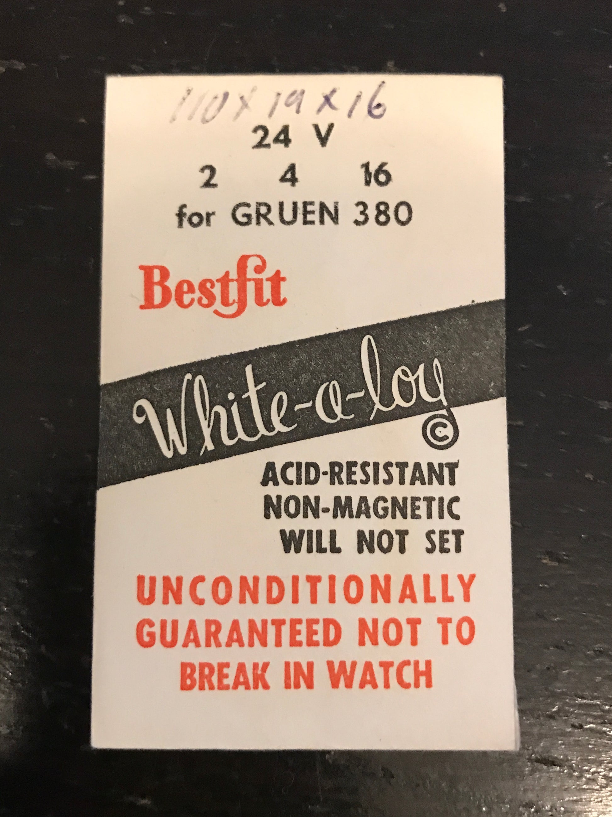 BESTFIT Mainspring 24V for Gruen caliber 380, 381, 385, 386 Pocket Watch - Alloy