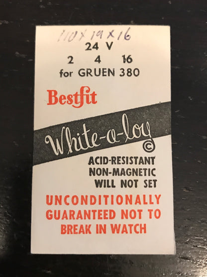 BESTFIT Mainspring 24V for Gruen caliber 380, 381, 385, 386 Pocket Watch - Alloy