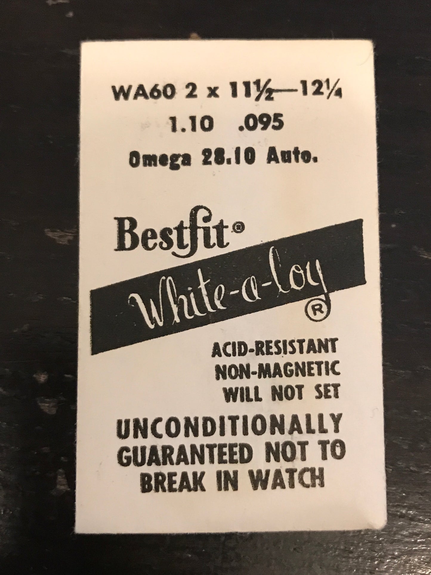 BESTFIT Mainspring WA60 for Omega caliber 28.10 & 330 to 355 Automatic - Alloy