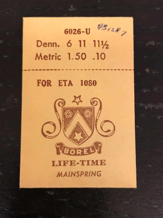 BOREL Mainspring 6026-U for ETA caliber 1080 - Alloy