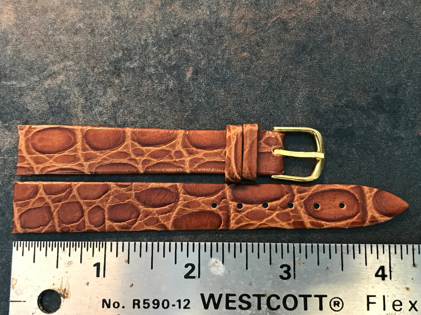 14mm Brown Genuine Leather Wrist Watch Strap from Italy - New in Packaging