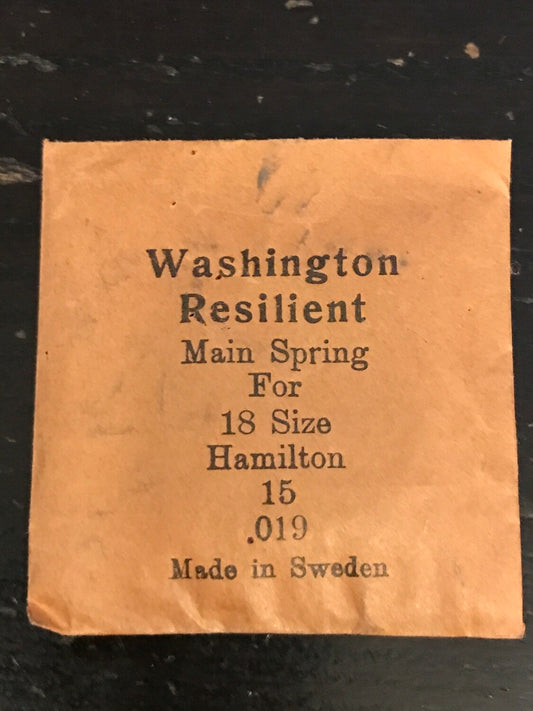 Washington Mainspring for 18s Hamilton No. 15 - Steel
