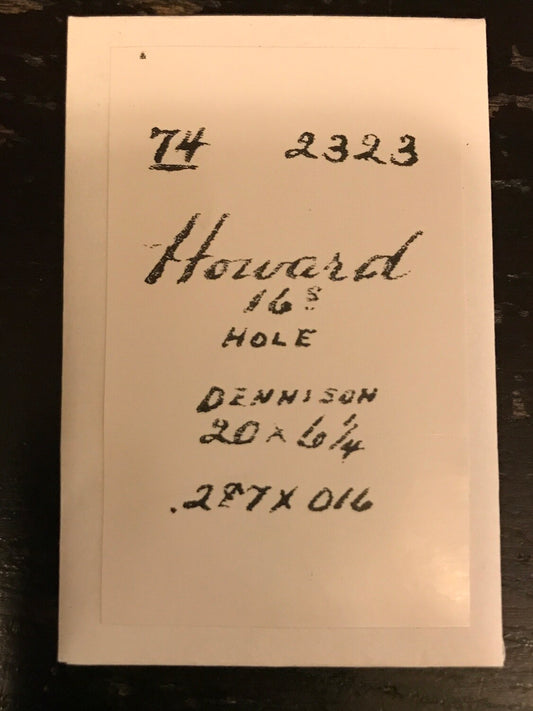 Howard 16s Mainspring Factory No. 2323 (328) - Steel