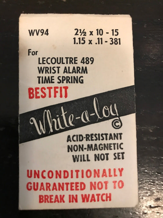 BESTFIT Mainspring WV94 for LeCoultre Memovox caliber 489 TIME side - Alloy