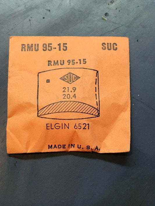SUC Rocket Crystal RMU 95-15 for ELGIN case #6521 - 21.9 x 20.4mm - New