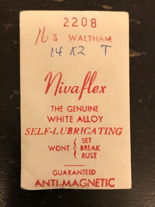 Nivaflex Mainspring for 16s Waltham No. 2208 - Alloy