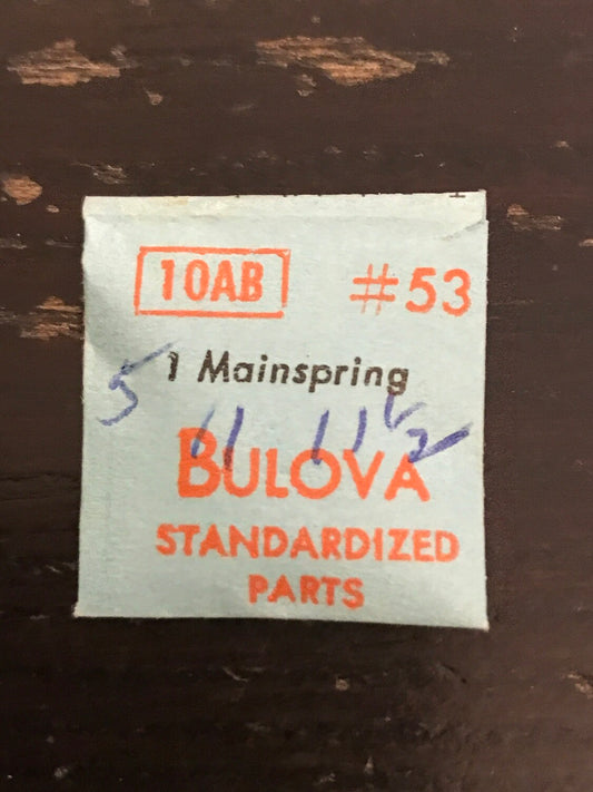 Bulova Factory Mainspring for caliber 10AB - steel