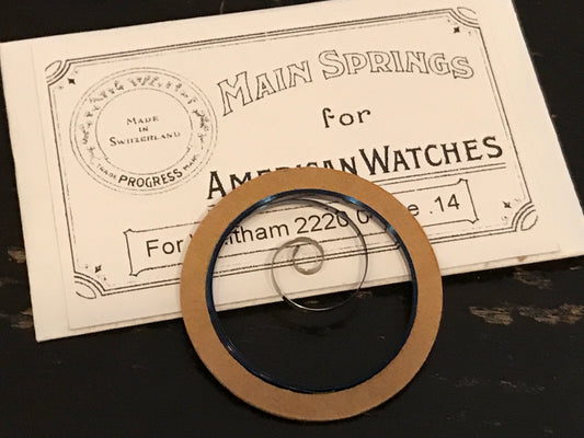 Progress Mainspring for 0s Waltham Factory No. 2220 - Steel